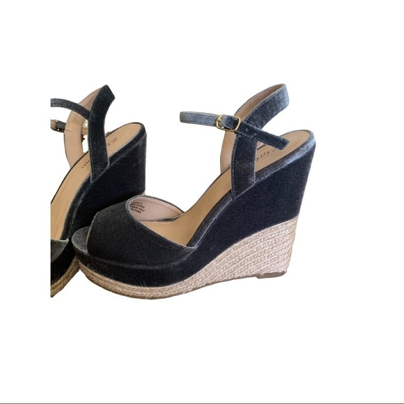 Ziti soho velvet platform wedge - Picture 3 of 10